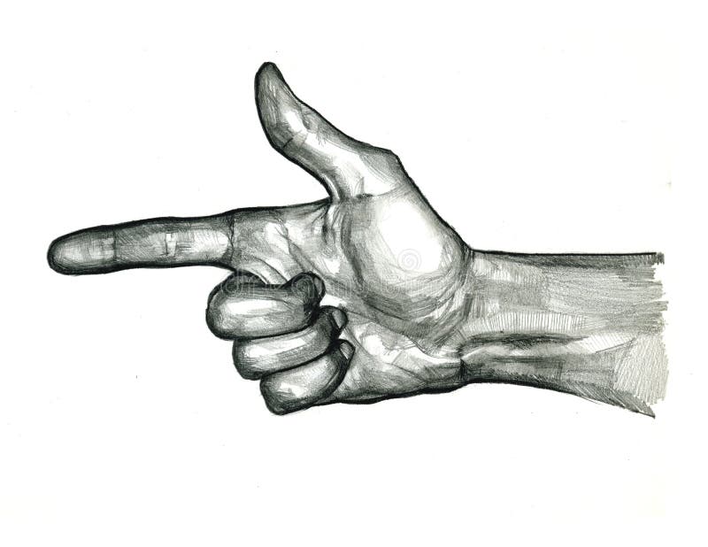 Vintage pointing hand drawing Forefinger index finger sketch Vector  illustration  Stock Image  Everypixel