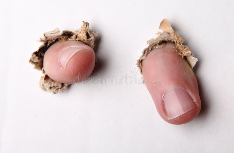 Finger through a hole stock image. Image of finger, frame 23077119