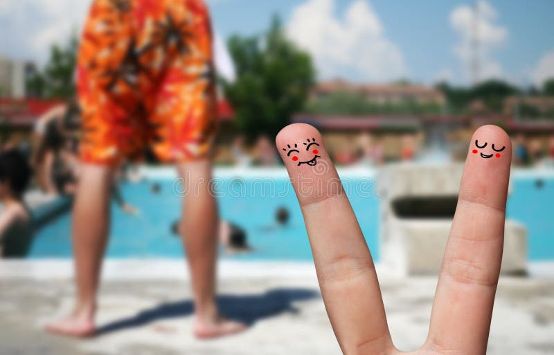 Finger hug on Summer Vacation theme