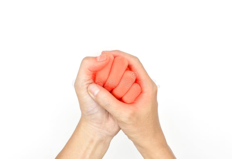 Finger Joints Inflammation. Concept of Rheumatic Arthritis, Imgrating Polyarthritis or