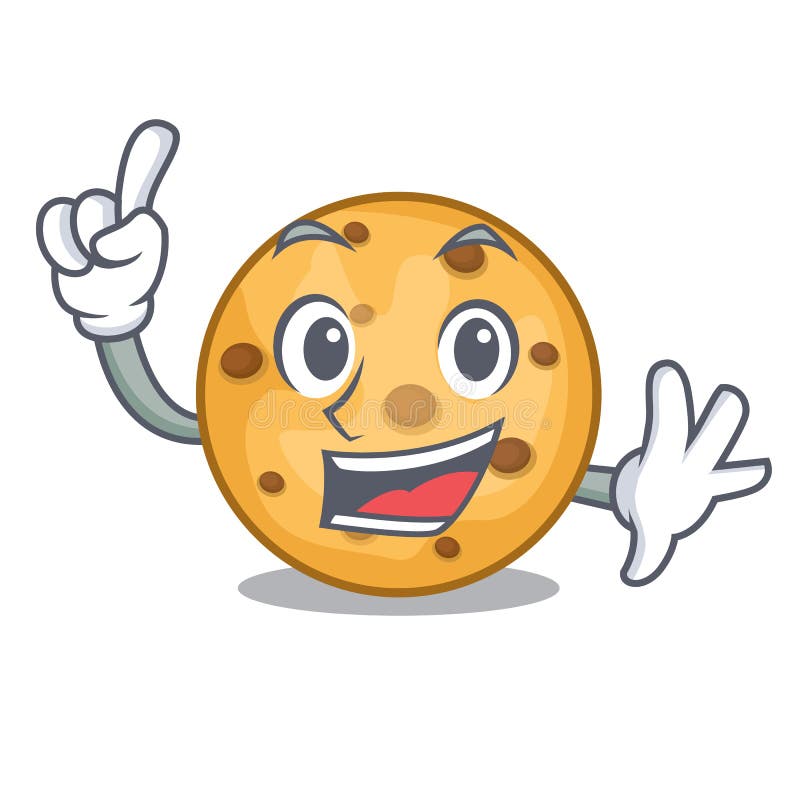 Finger oat cookie isolated with the cartoon vector illustration