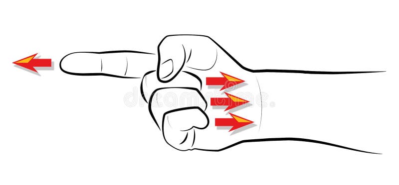Acuzație cu degetul royalty free illustration