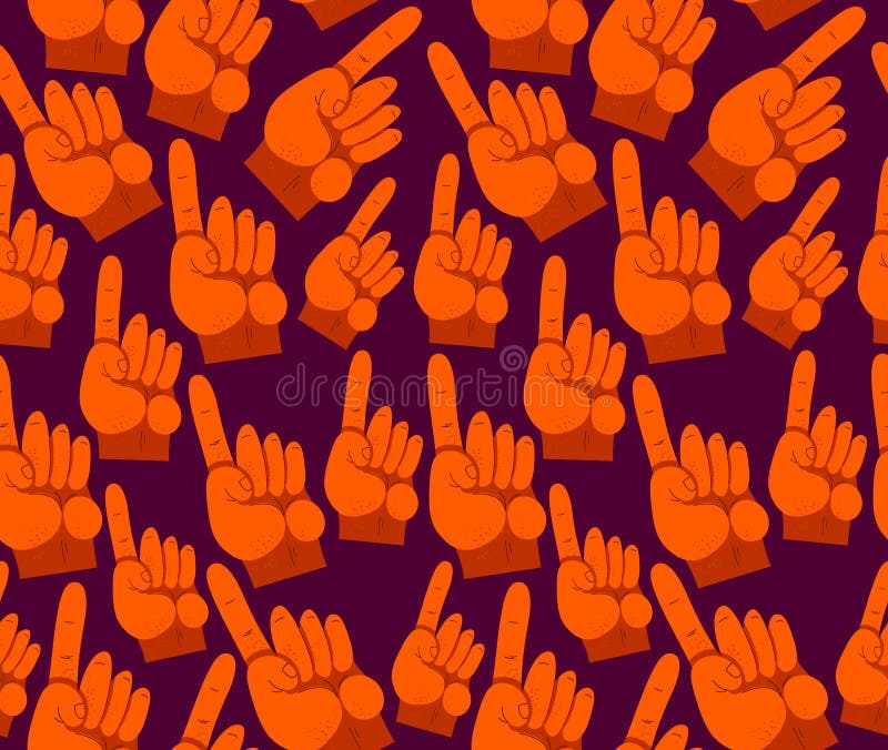 Finger pointing hands vector seamless wallpaper, endless pattern background with hands showing vector illustration