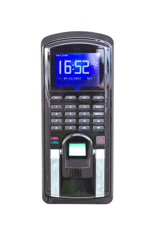 Finger Print Scan For Unlock Door Security System Isolated On