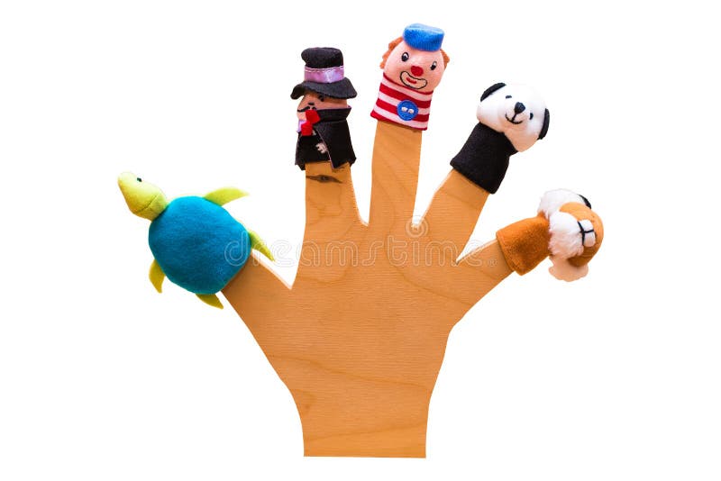 Finger Puppets are Worn on the Fingers of the Hand. Puppet Theatre Stock  Photo - Image of drawing, girl: 183739118