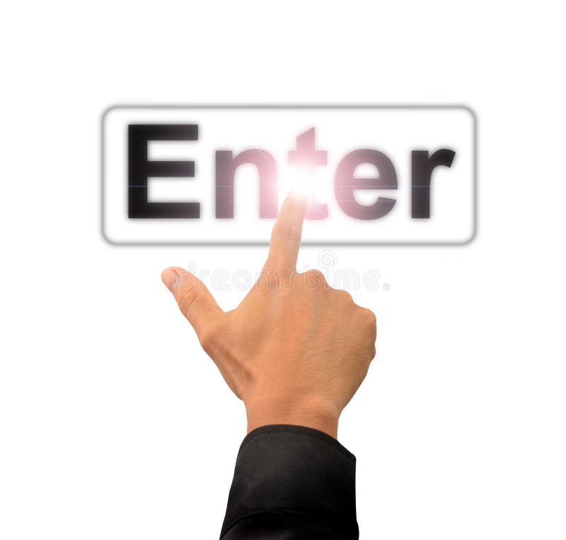 Finger push enter button