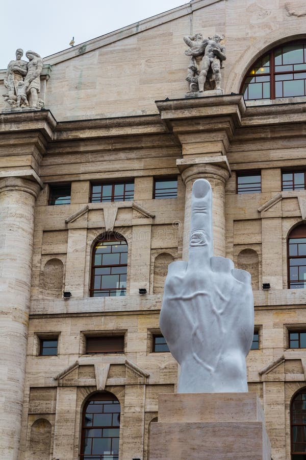 Finger sculpture Side View editorial stock photo. Image of cattelan