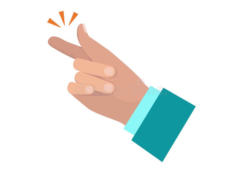 Finger Snap. the Gesture of the Hand Snapping the Fingers. Phrase Good