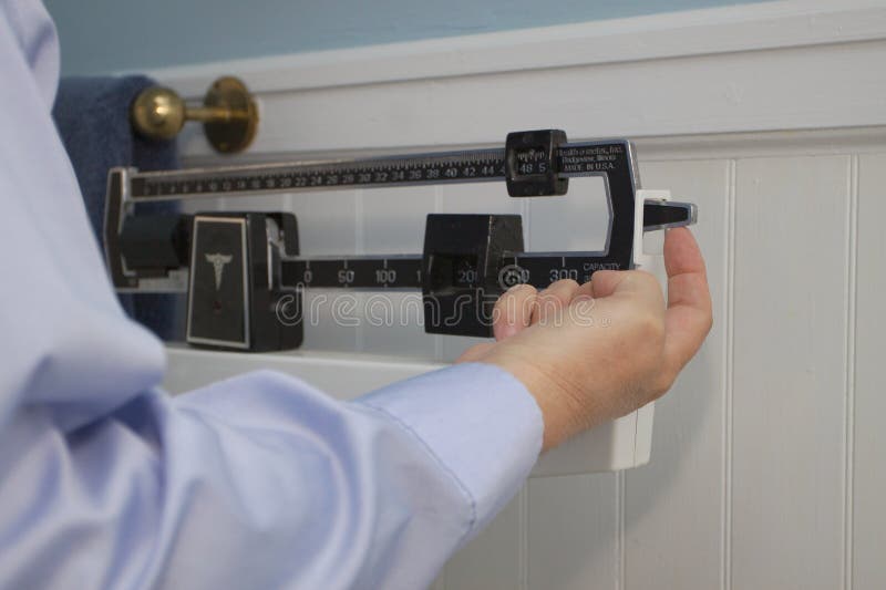 Finger on weight scale stock image. Image of male, life 9187145