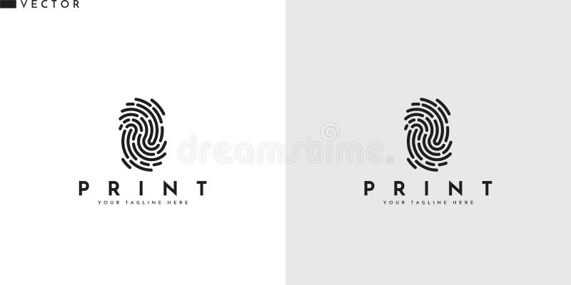 Fingeravtryckets logotypvektor royaltyfri illustrationer