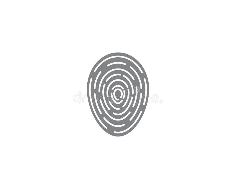 Fingeravtrycklogovektor stock illustrationer