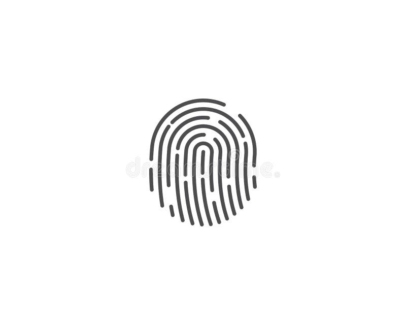 Fingeravtrycklogovektor royaltyfri illustrationer