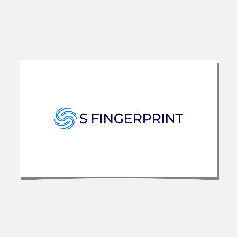 Fingeravtryckslogotyp stock illustrationer