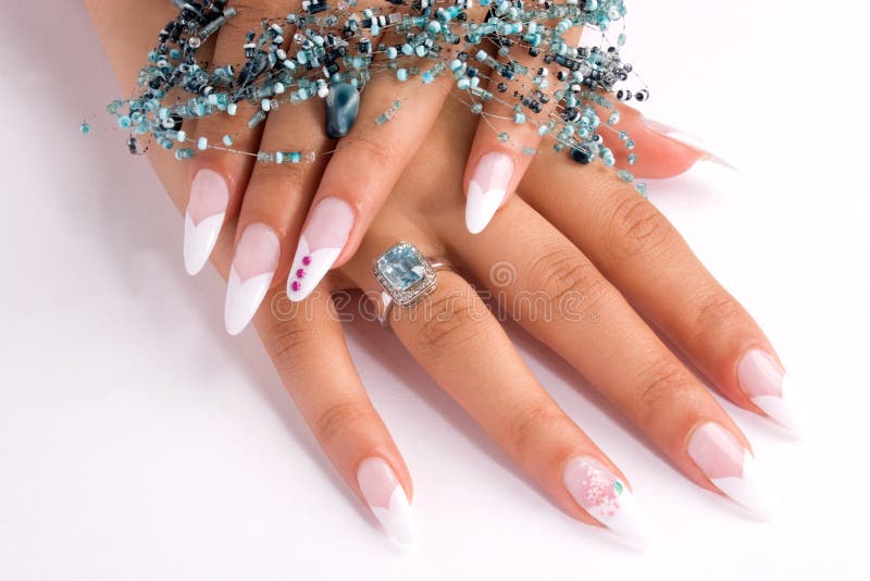Fingernail cosmetic stock image