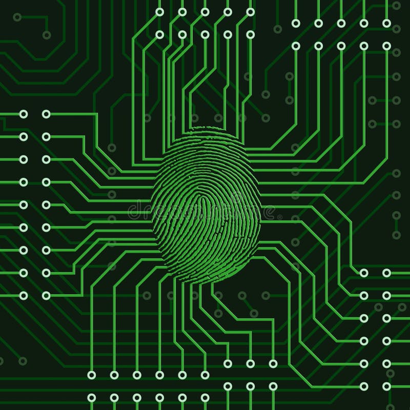 Fingerprint concept stock illustration