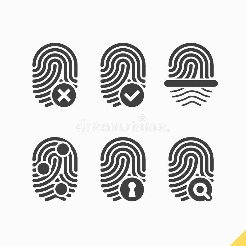 Fingerprint icons set royalty free illustration Fingerprint icons set royalty free illustration