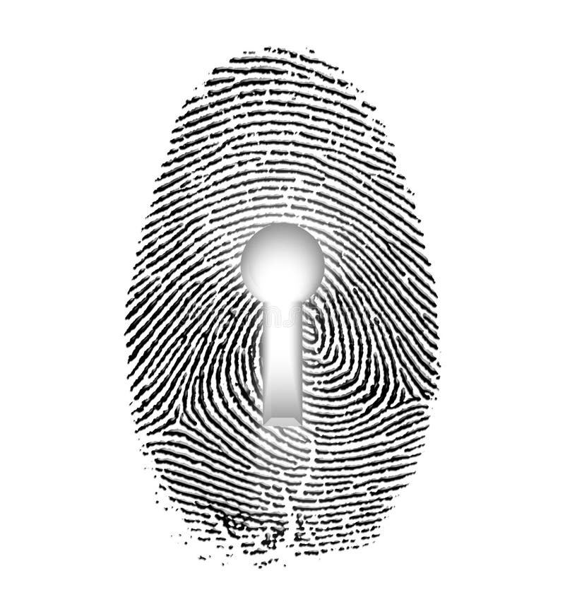 Fingerprint Lock stock illustration. Illustration of identify 30954002