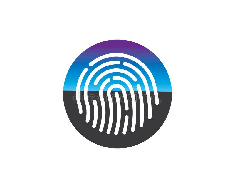 Fingerprint Logo Icon Illustration Vector Template Stock Vector