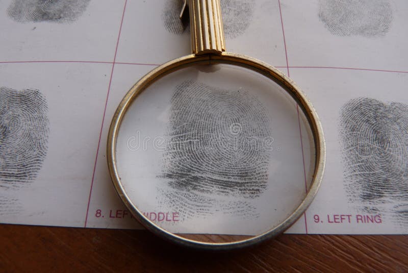 Fingerprints examination stock image. Image of fingerprint 84555123