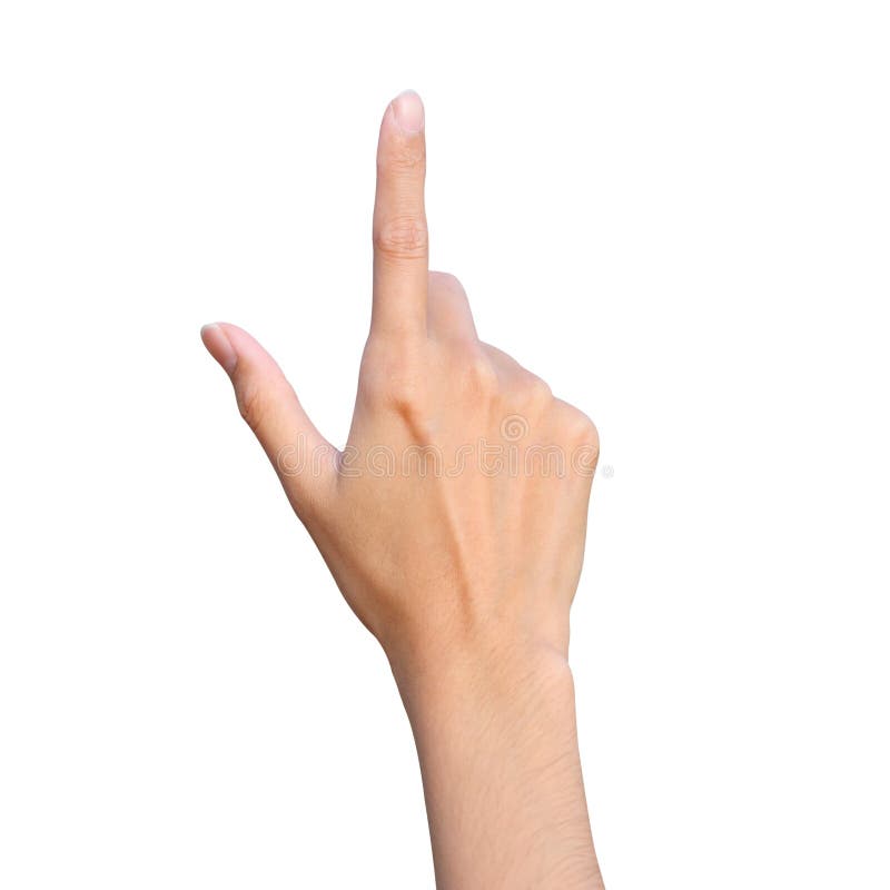 Finger point isolated white background. Finger point isolated white background