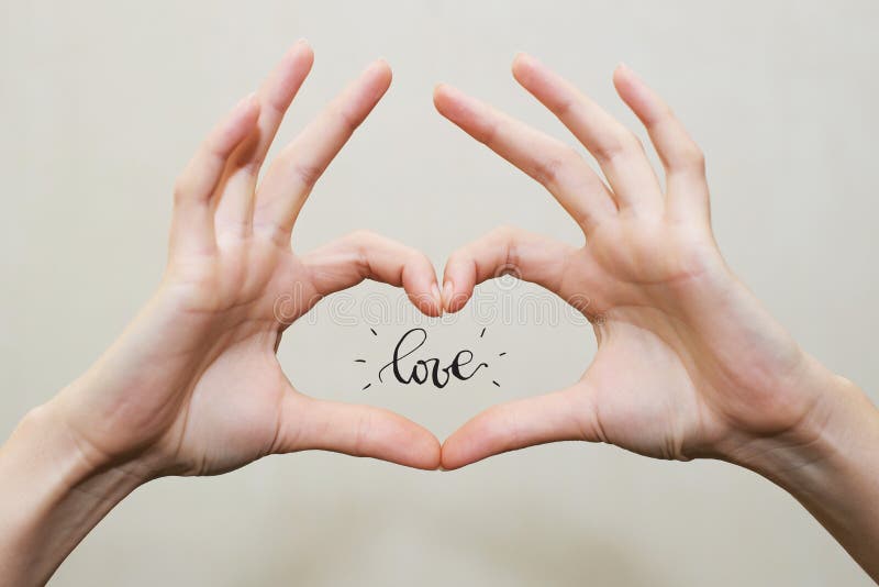 Fingers in Heart Shape. Love Inside Hands Shine Stock Image Image of love, sweet 83904603