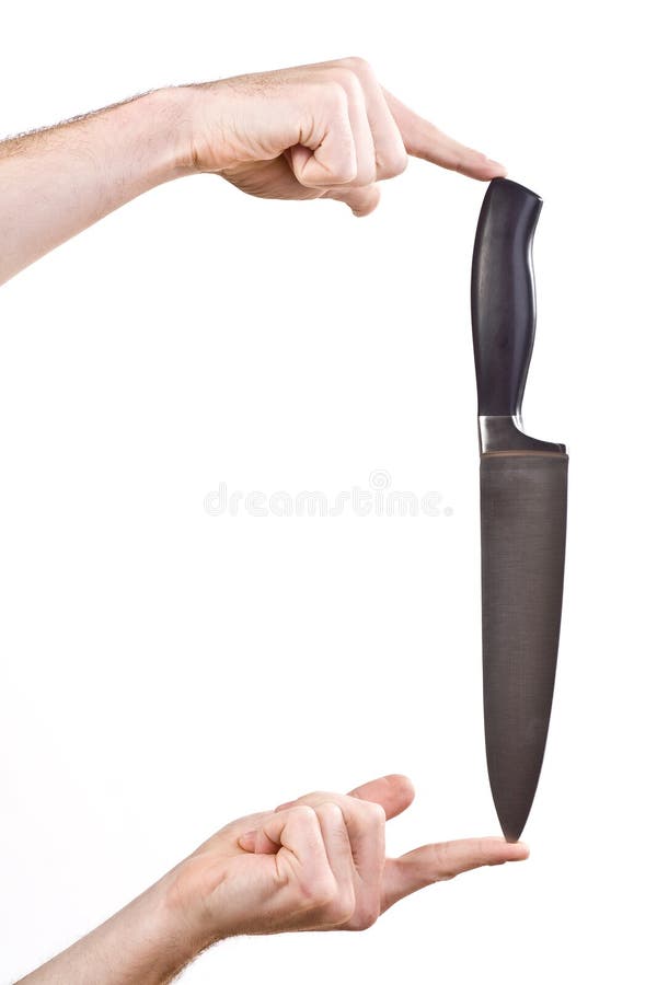 Fingers holding knife stock image. Image of pointed, finger 3653549