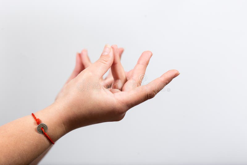 Fingers On A Meditation Position. Stock Photo Image of heaven
