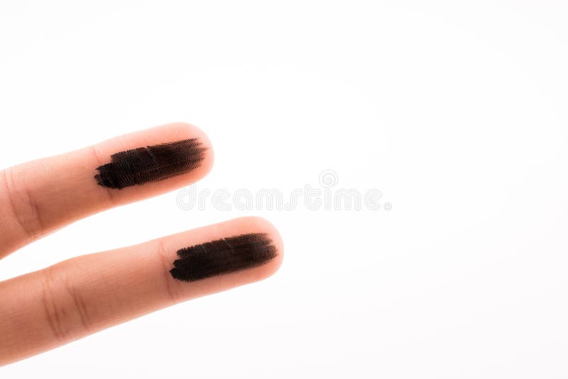 Fingers painted stock image. Image of fingerprint, paint 68601573