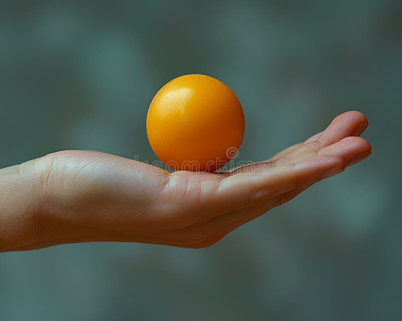 Fingers Setting a Ping Pong Ball for a Serve Stock Photo Image of