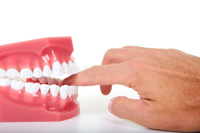 Fingers and teeth stock image. Image of finger, person 48009159