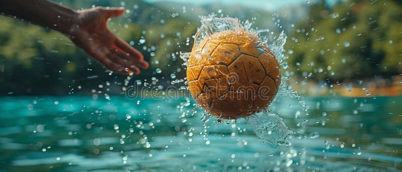 Fingers spinning a soccer ball, showcasing control and flair. AI generated. Fingers spinning a soccer ball, showcasing control and flair. AI generated