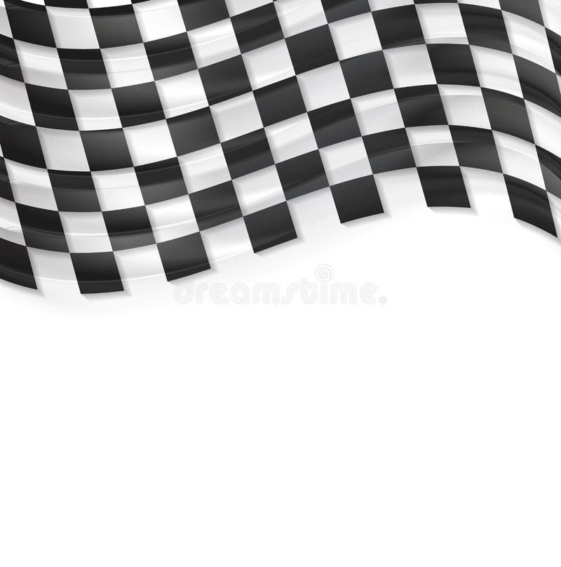 Finish Wavy Flag Design. Black and White Squares Stock Vector