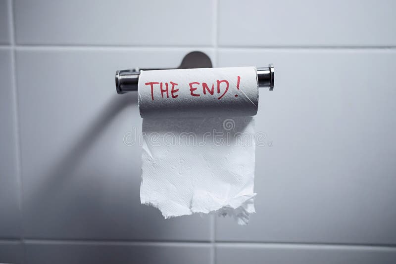 End of toilet roll stock photo. Image of male, conceptual 9841888