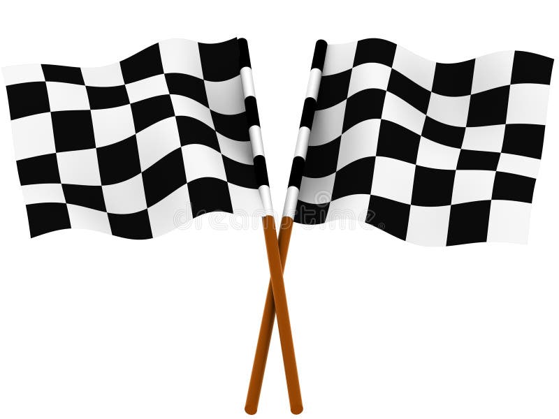 Finishing checkered flag stock illustration. Illustration