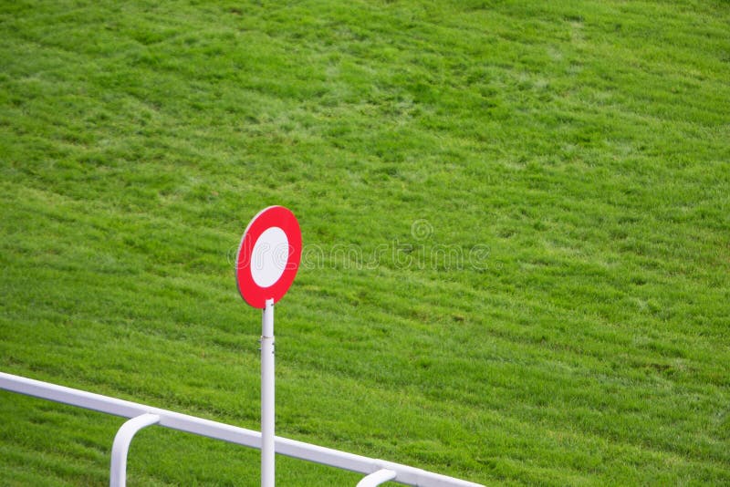 Finishing Post on Horse Racing Track Stock Image Image of post