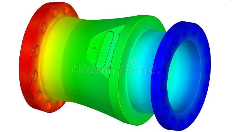 Finite element analysis - 3D Illustration stock illustration