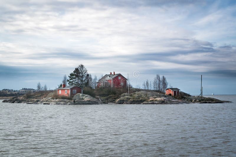 Finnish Island stock photo. Image of seascape, houses - 115004444