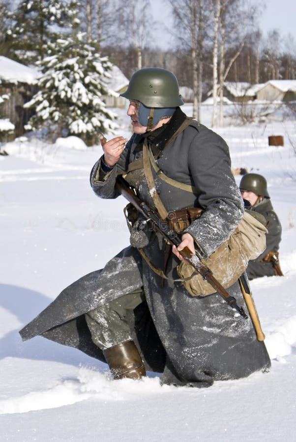 Finnish soldier 19391940 stock image. Image of uniform 8499619