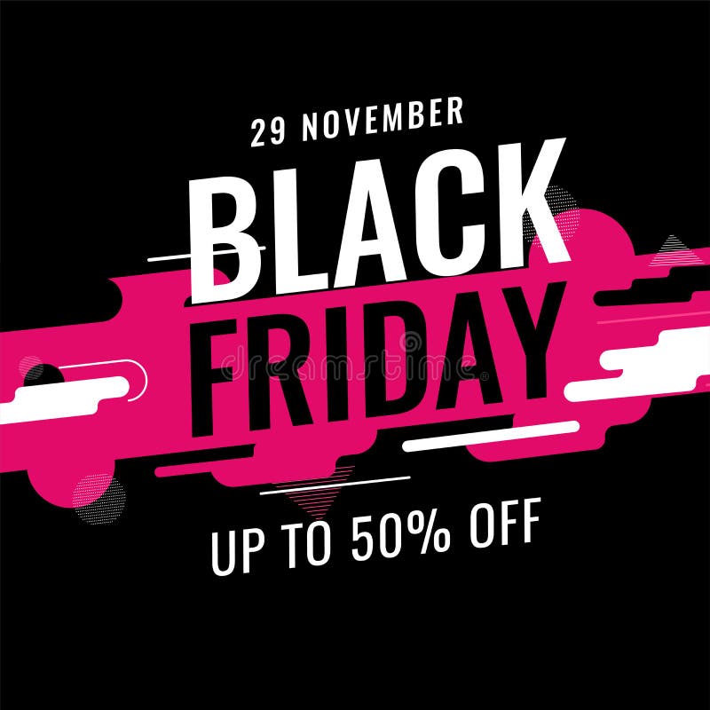 Fino al 50% di offerta per il venerdì nero su sfondo geometrico dinamico astratto royalty illustrazione gratis Fino al 50% di offerta per il venerdì nero su sfondo geometrico dinamico astratto royalty illustrazione gratis