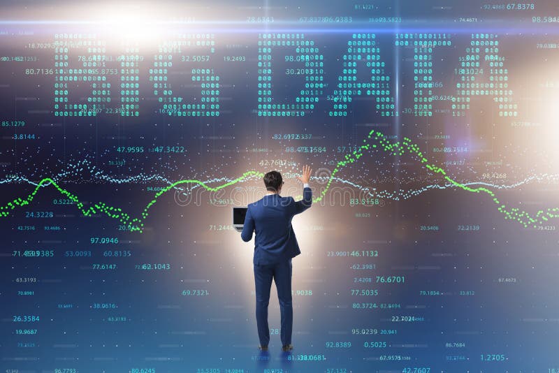 The Fintech Financial Big Data Concept with Analyst Stock Image Image