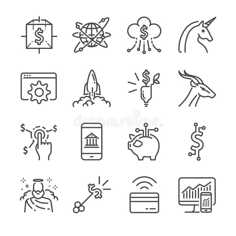 Fintech Icons Stock Illustrations – 2,932 Fintech Icons Stock