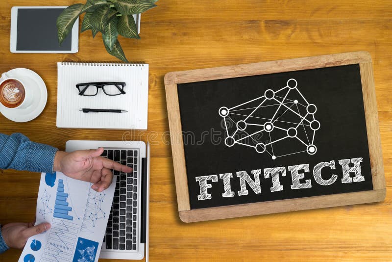 FINTECH Technologie van investerings de Financiële Internet royalty-vrije stock fotografie FINTECH Technologie van investerings de Financiële Internet royalty-vrije stock fotografie