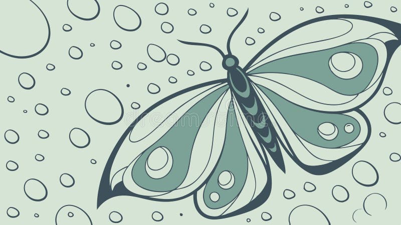 Fintvätt av fjäril på vektorn för insektsdesign av lövnatur generativ AI stock illustrationer