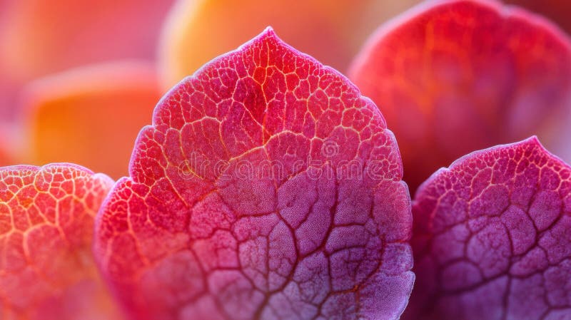 Fintvätt av rosa blad Veins CloseUp royaltyfri illustrationer