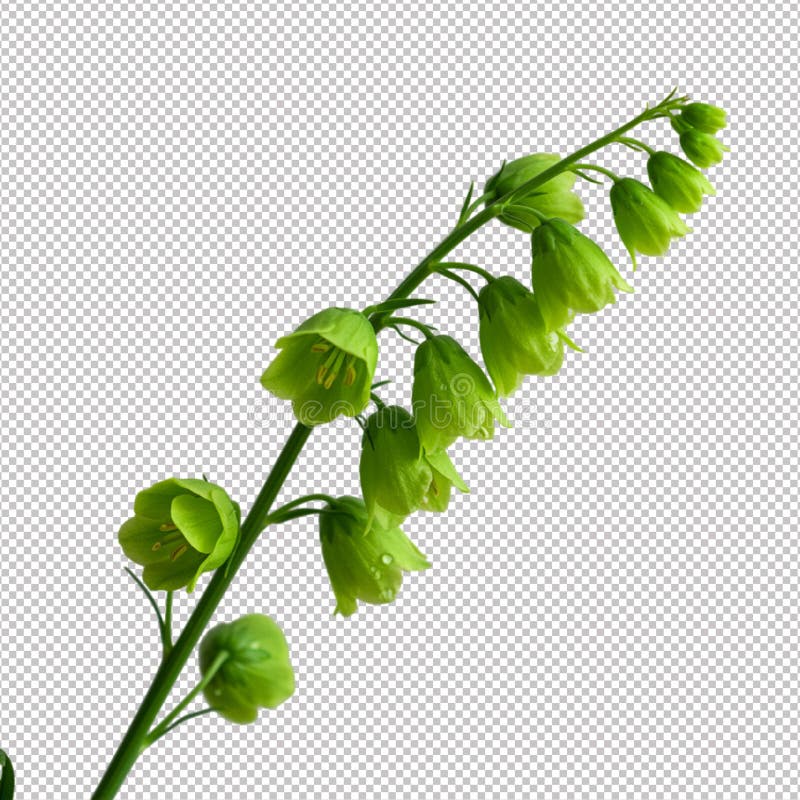 Fintvätt från Lime Green Flowers with Water Droplets vektor illustrationer
