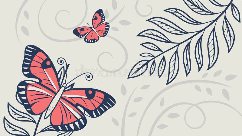 Fintvätt och detaljerad vektordesign för flormönster Generativ AI royaltyfri illustrationer