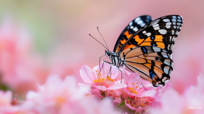 Fintvätt på en Blossom A Springtime Beauty stock illustrationer