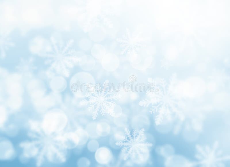 Fiocchi di neve blu del bokeh illustrazione di stock Fiocchi di neve blu del bokeh illustrazione di stock