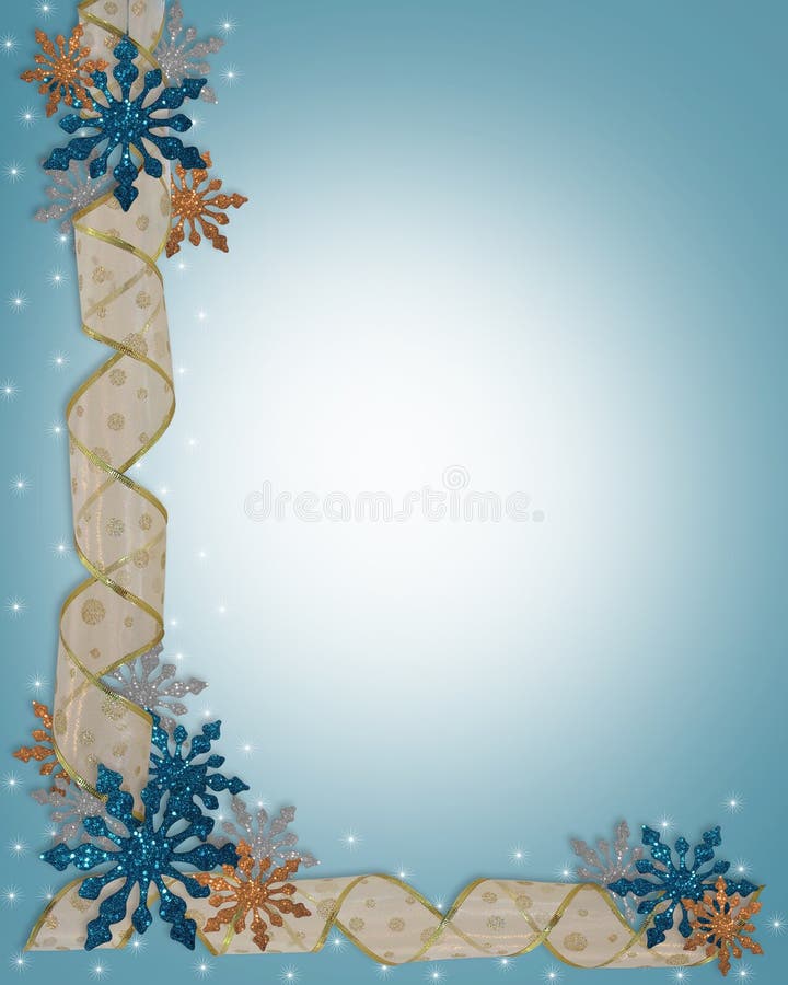 Fiocchi di neve del bordo di festa di natale illustrazione vettoriale Fiocchi di neve del bordo di festa di natale illustrazione vettoriale