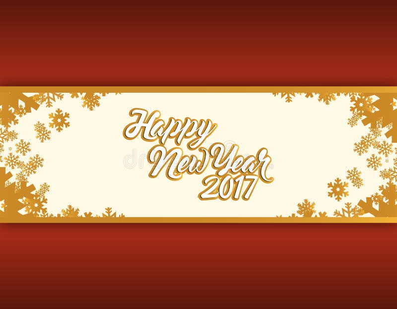 fiocchi di neve 2017 dell'oro del buon anno illustrazione vettoriale fiocchi di neve 2017 dell'oro del buon anno illustrazione vettoriale
